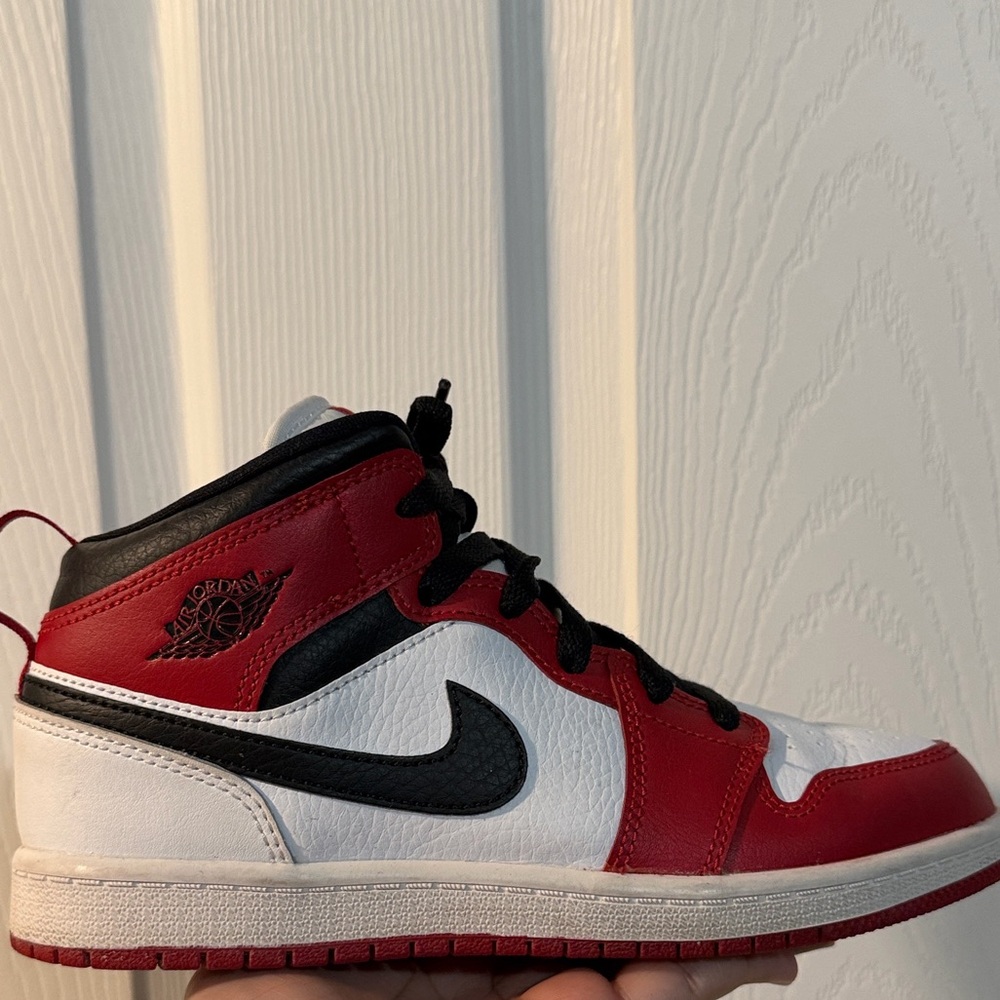 Nike Air Jordan 1 Mid “Chicago” Red and White High-Top Sneakers
